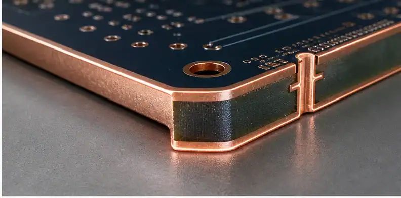 PCB edge plating requirements shown through the first two section requirements and geometry evidence