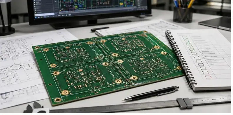 PCB fiducial requirements shown in a quote-ready RFQ review scene
