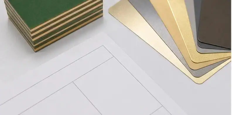 PCB golden sample approval using stack-up coupon and surface finish swatches