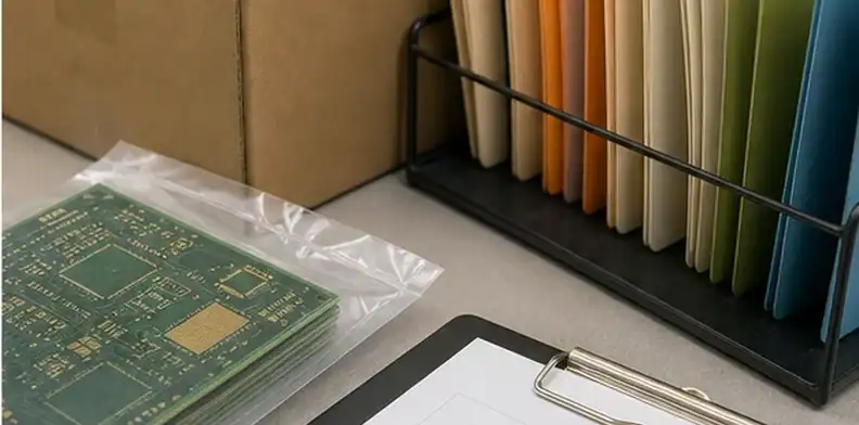 PCB golden sample approval for repeat order release with sample carton and folders