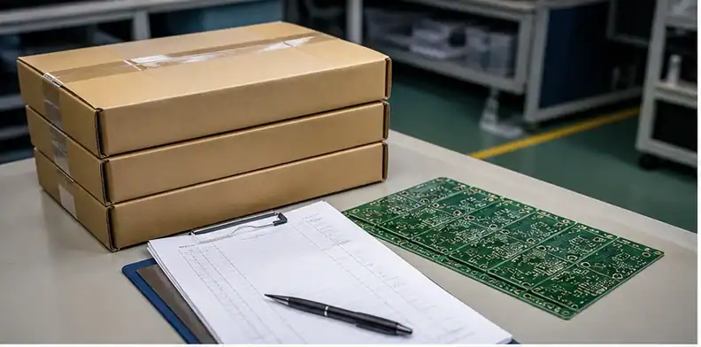 PCB incoming inspection receiving cartons documents and bare PCB panel before release