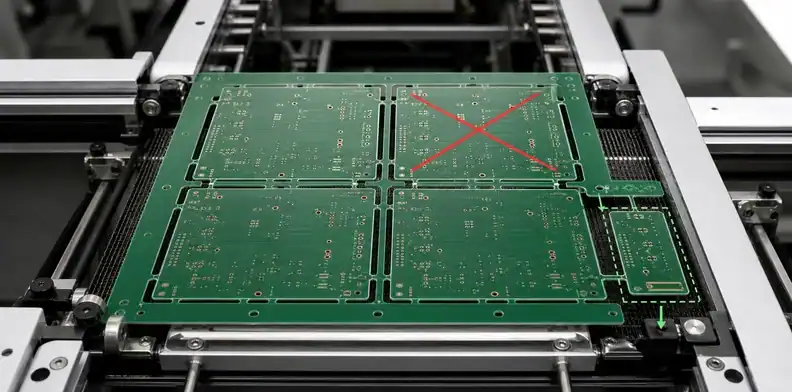 PCB panel drawing approval reviewing SMT rails X-outs and test coupon positions