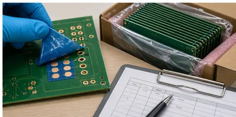PCB peelable solder mask requirements shown through final quotation approval and shipment evidence