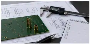 PCB press-fit hole tolerance shown in an RFQ review desk with fabrication evidence