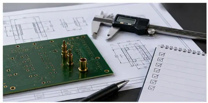 PCB press-fit hole tolerance shown in an RFQ review desk with fabrication evidence