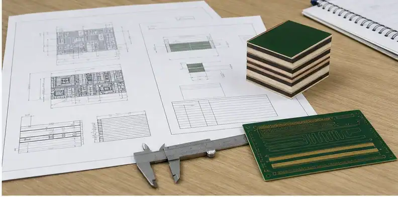 PCB production release package showing fabrication drawing stack-up coupon and impedance coupon