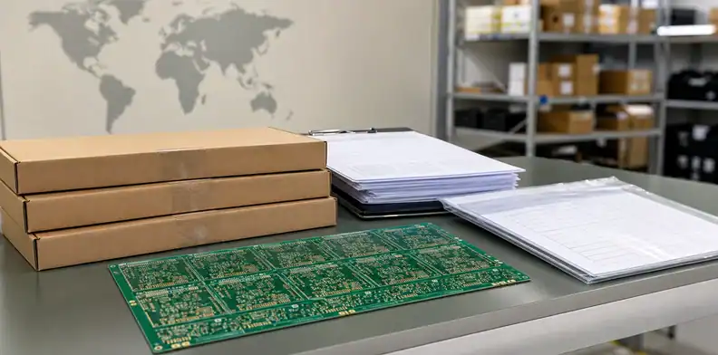 PCB purchase order review confirming delivery terms shipment documents and final production release