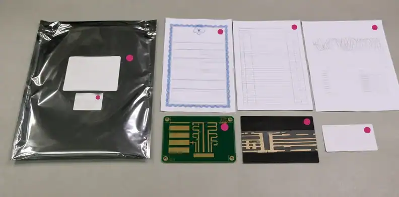 PCB quality documents aligned with a sealed bare board shipment lot