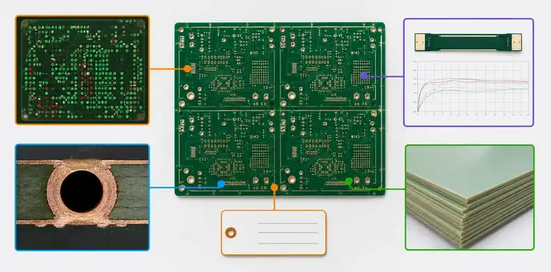 PCB quality documents linking electrical impedance and microsection evidence to one lot
