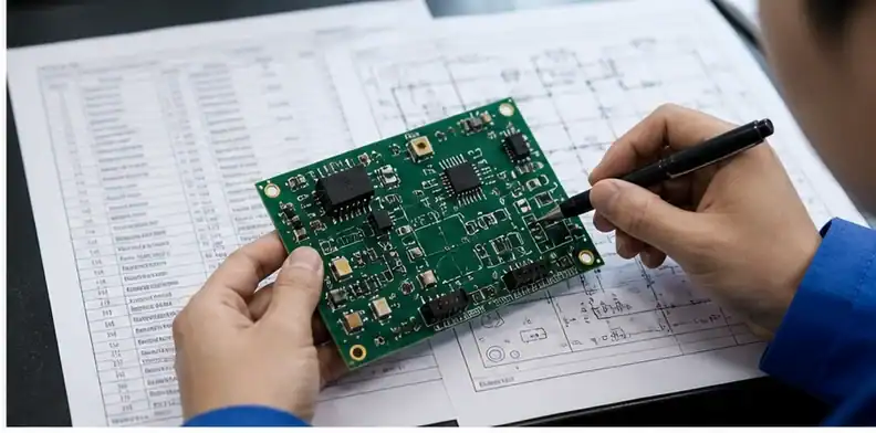 PCB silkscreen requirements shown through feature purpose and RFQ file review