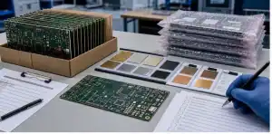 PCB solderability test shown in an RFQ review desk with fabrication evidence