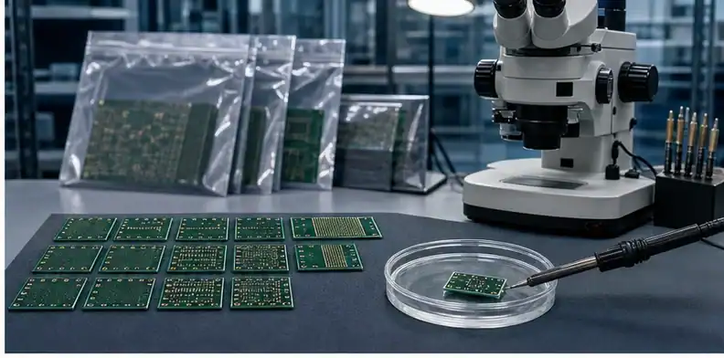 PCB solderability test shown through the first two section requirements and geometry evidence