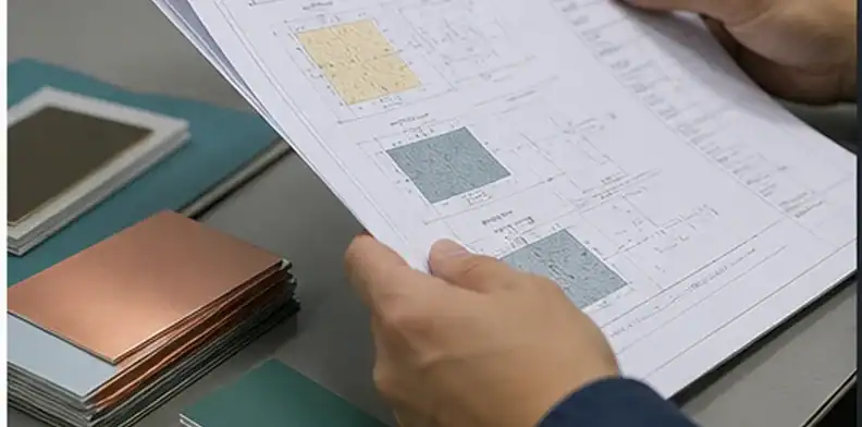 Stack-up documents and material samples checked before repeat PCB order release