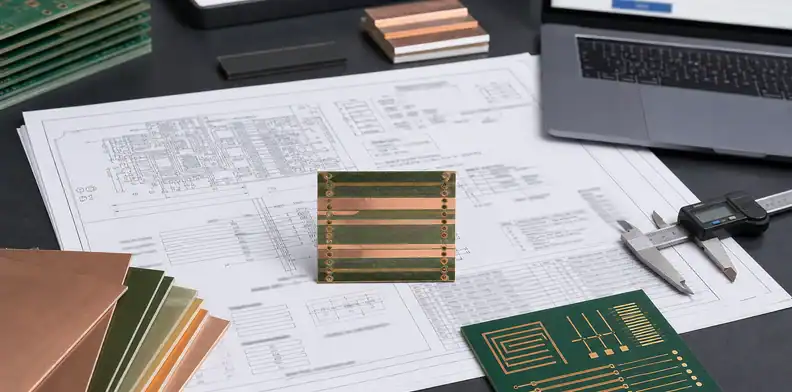 RF PCB fabrication drawing with controlled impedance, copper profile, and equivalent-material approval notes