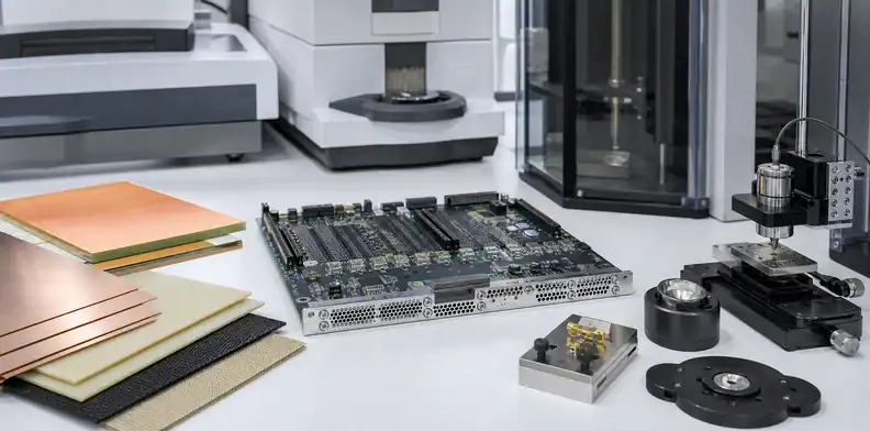 Copper-clad laminate, prepreg, a high-speed backplane, and thermal dielectric test instruments