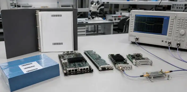 Traceable laminate records, high-speed application boards, and an insertion-loss test coupon