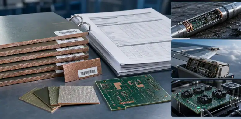 Traceable laminate records with aerospace, downhole, and burn-in board applications