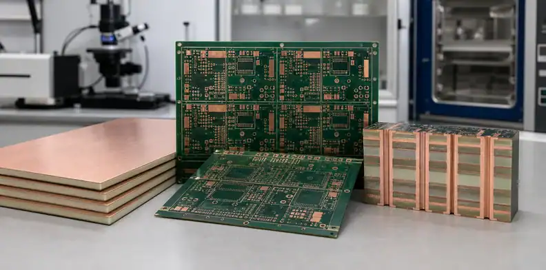 VT-47 high-Tg laminate and multilayer PCB review workspace