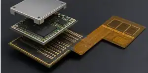 A compact AiP module scene shows BT substrate for 5G antenna in package stack-up decisions.