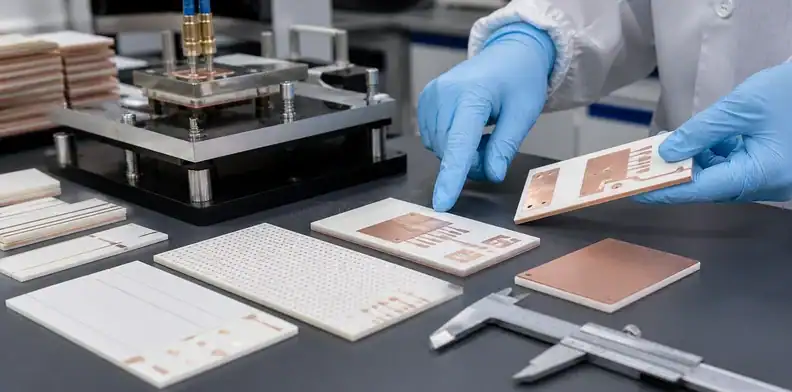 A lab review compares AlN DBC and AMB samples from top ceramic pcb manufacturers in china.
