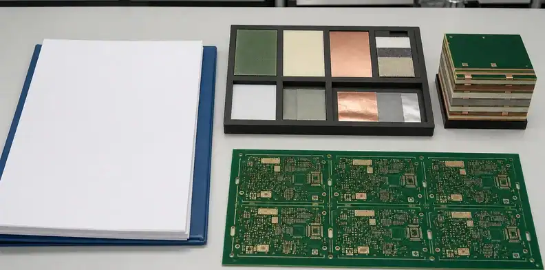 A controlled order file preserves the approved material set for hybrid PCB material substitution