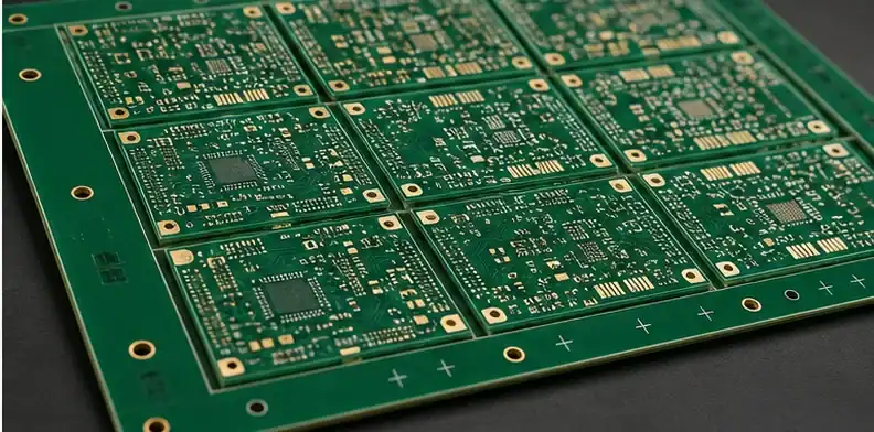 A fine-line BT PCB panel is reviewed for yield risk during cost estimation.