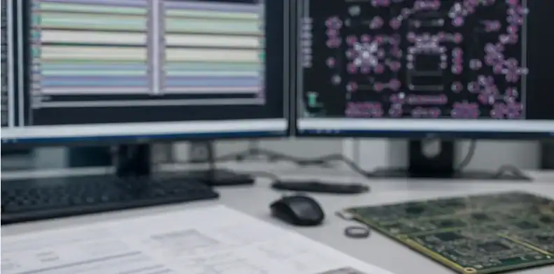 CAM screens and blurred drill files support a BT substrate versus HDI PCB review.