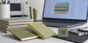 Engineering samples show the material stack reviewed before PCB release.