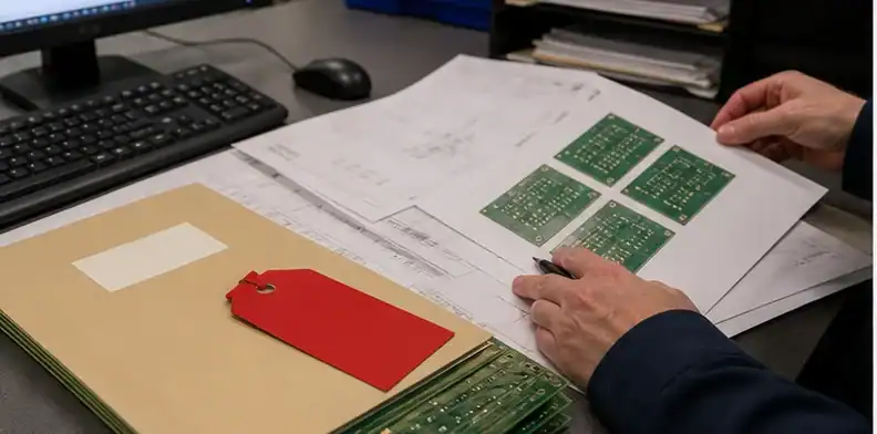 Purchasing desk reviewing a release hold before buyers cancel PCB order work