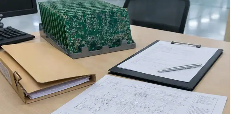 Engineering desk preparing a settlement package after buyers cancel PCB order work