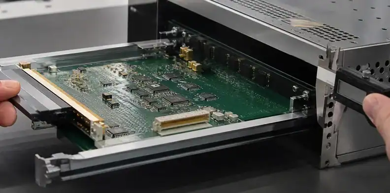 Connector and card-guide checks verify large PCB thickness against enclosure fit.