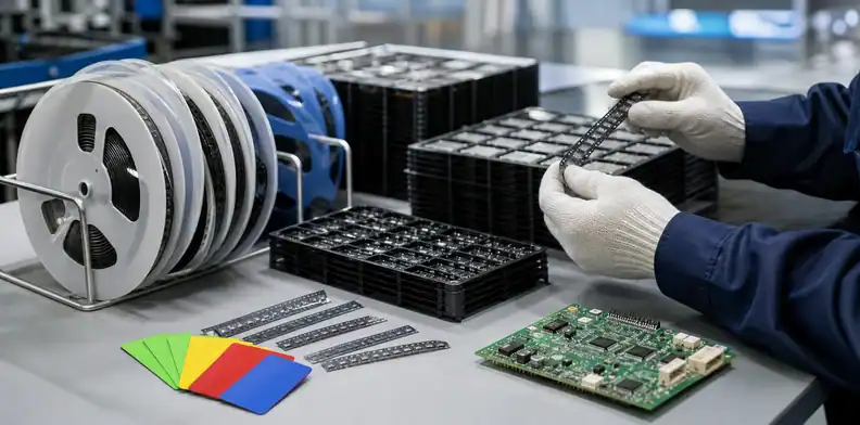 consigned component attrition review of packaging format, spare quantity, reels, cut tape, and trays