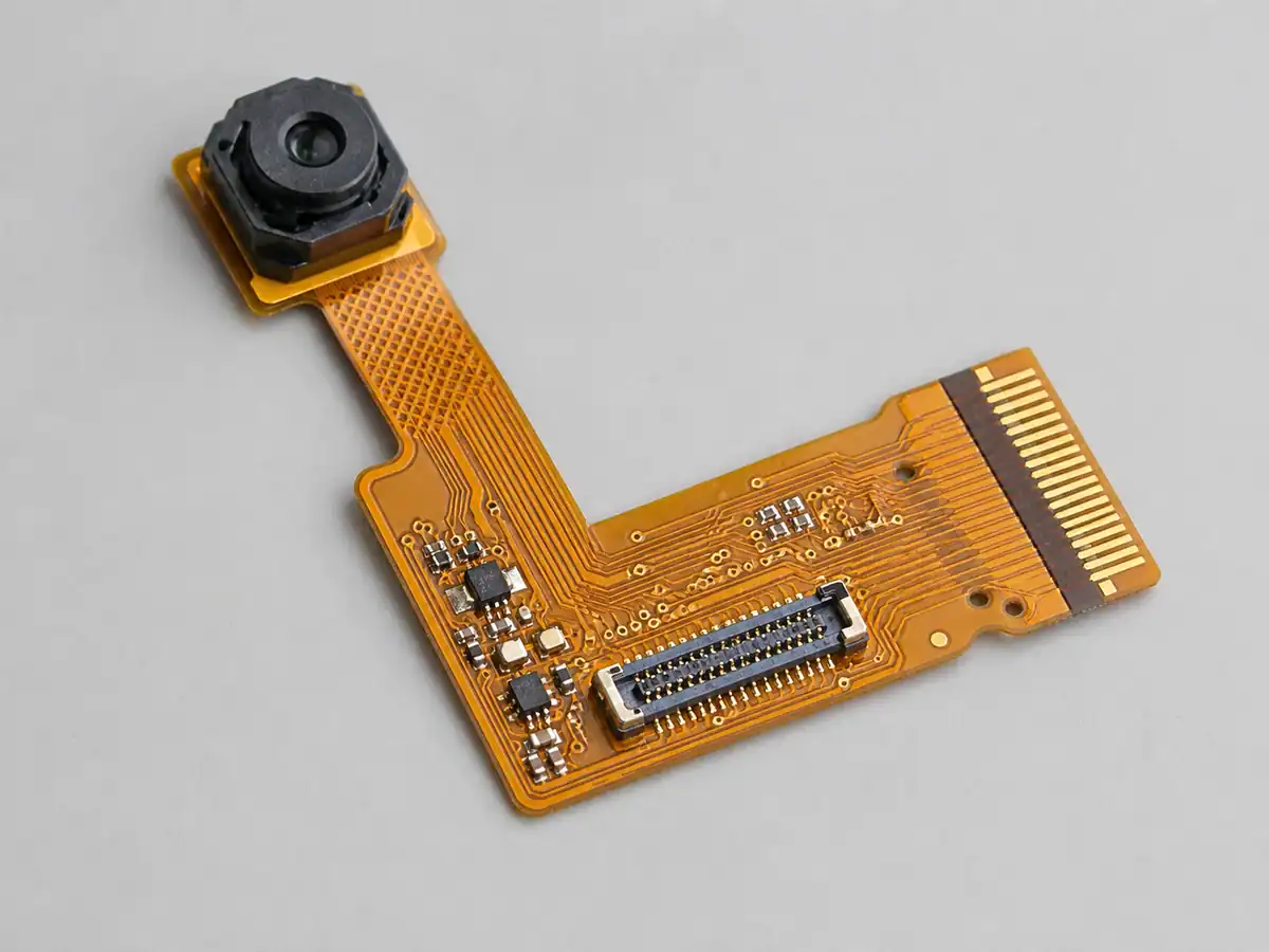Consumer electronics flexible PCB camera and display module with polyimide FPC interconnect