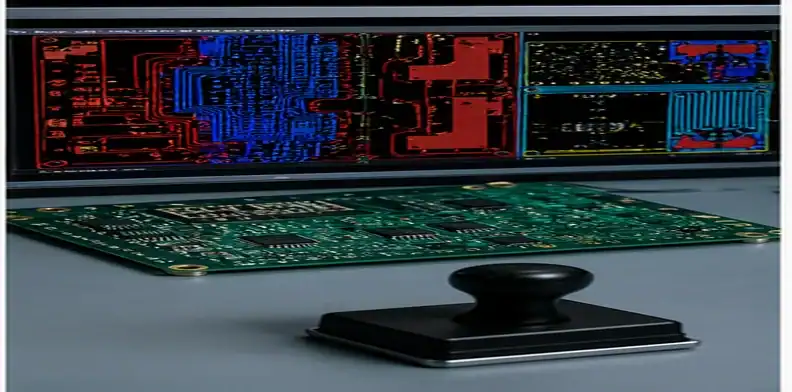 A PCB copper balance CAM response scene shows marked layer evidence, a board sample, and approval tools.