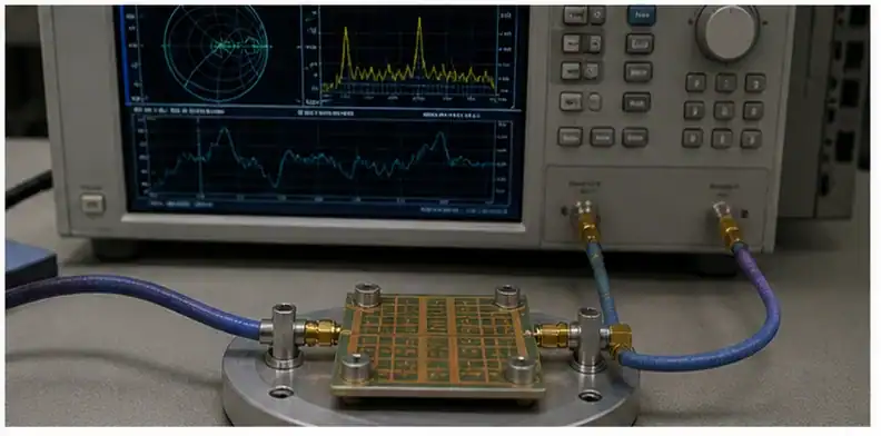 A signal-model workspace connects a BT substrate datasheet to Dk and Df assumptions.