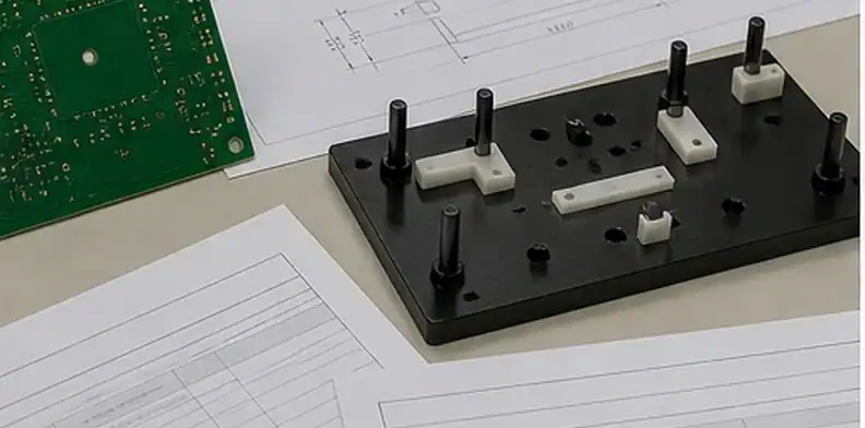 An RFQ package shows PCB edge burr acceptance notes with outline drawings, sample boards, and approval records.