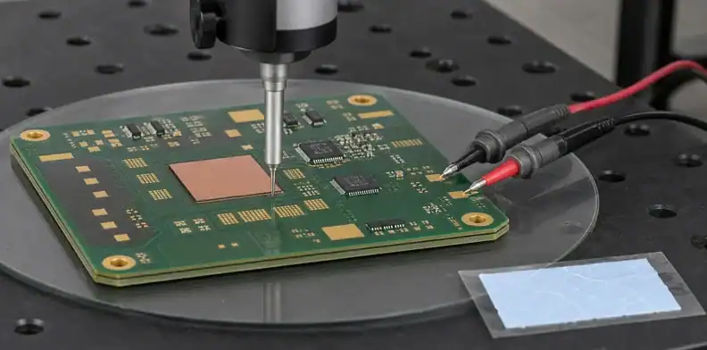 Metrology verifies embedded copper coin PCB coplanarity, thermal contact, and electrical isolation.