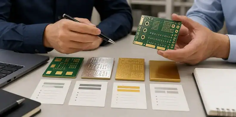 Buyer comparing an enig thickness spec against PCB finish function and finish selection notes