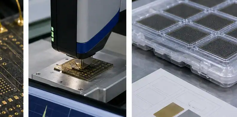 Sealed trays and finish samples show BT PCB surface finish storage review.
