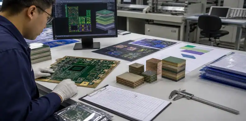 Released files and measured characteristics define hybrid PCB first article inspection scope