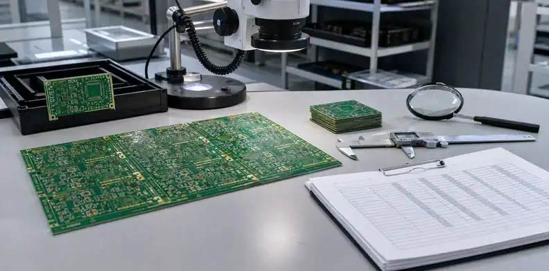 First-lot boards and inspection tools support high precision PCB release evidence review.