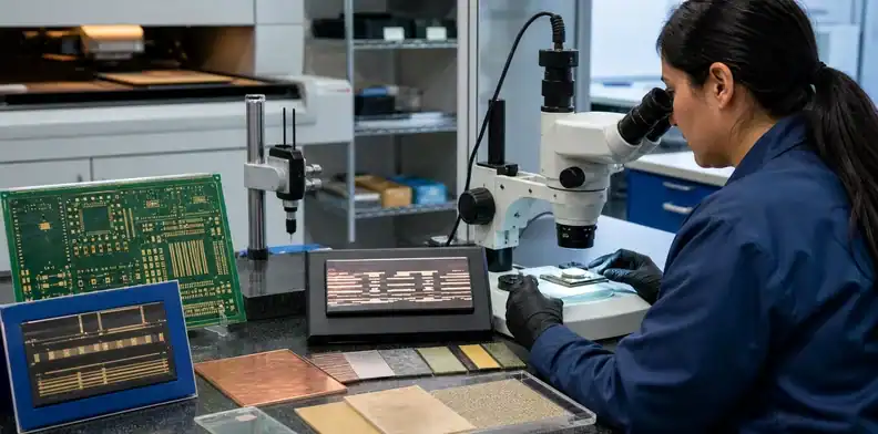 Microsection, dimensional, and impedance results support hybrid PCB first article inspection