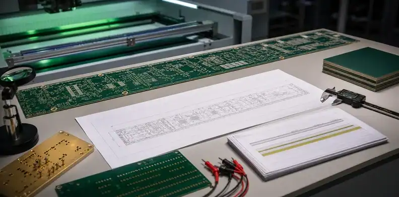 A controlled fabrication package confirms maximum PCB size for a quoted construction.