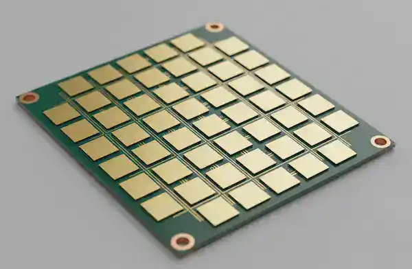 8x8 LEO satellite phased array embedded components PCB with BGA and QFN pads