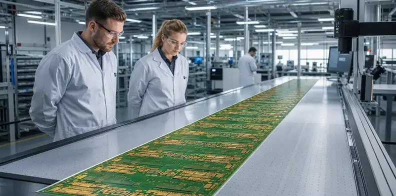 A supported one-meter board enters extra-long PCB manufacturing route review.