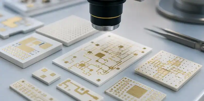 LTCC and thin-film samples show how ceramic pcb dielectric constant depends on the route.