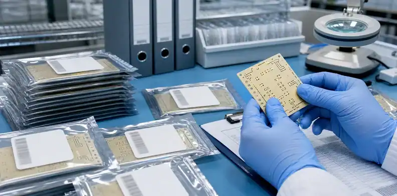 Illustration of packaged ceramic substrates with lot-label placeholders.