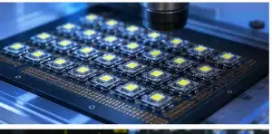 An LED package layout scene shows BT PCB for LED and Mini-LED substrate decisions.
