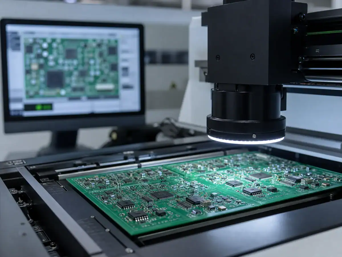 AOI inspection of SMT solder joints before through-hole assembly