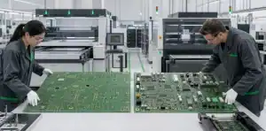 Engineers compare bare and populated boards to determine PCB assembly maximum size across the production route.